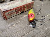Vtg Heddon River Runt Spook Sinker Fresh Water Fishing Lure with Half Box
