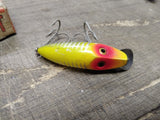 Vtg Heddon River Runt Spook Sinker Fresh Water Fishing Lure with Half Box