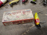 Vtg Heddon River Runt Spook Sinker Fresh Water Fishing Lure with Half Box
