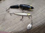 Vtg 2 Pc Lot Rapala & Japan Fishing Lure Fresh Water Surface Plug Jointed Minnow