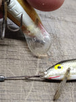 Vtg 2 Pc Lot Rapala & Japan Fishing Lure Fresh Water Surface Plug Jointed Minnow