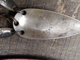 Vtg 3 Piece Lot Marathon Dictator Red and White Fishing Lure Metal Spoons