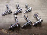 KD 6 In Line Chrome String Tuners Machine Heads Guitar Bass Electric Acoustic