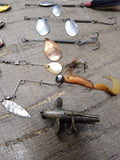 Vtg Fishing Lure Lot Worth Hildebrande Spinners Spoons Jigs Fresh Water Tackle