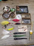 Vtg Fishing Lure Tackle Lot Worth Cortland Spinners Jigs Sinkers Fresh Water