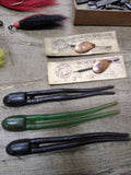 Vtg Fishing Lure Tackle Lot Worth Cortland Spinners Jigs Sinkers Fresh Water