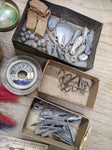 Vtg Fishing Lure Tackle Lot Worth Cortland Spinners Jigs Sinkers Fresh Water