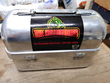 Vtg Priscilla Ware Aluminum Dome Lid Miners Lunch Bucket Eagle Lock Co Stickers