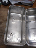 Vtg Priscilla Ware Aluminum Dome Lid Miners Lunch Bucket Eagle Lock Co Stickers