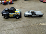 Vtg 7 Pc Lot Diecast Cars Trucks Hasbro Transformer Buddy L Majorette Friction
