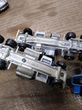 Vtg 7 Pc Lot Diecast Cars Trucks Hasbro Transformer Buddy L Majorette Friction