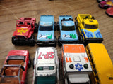 Vtg 12 Pc Matchbox Lot Toy Diecast Cars Trucks School Bus Ambulance Model A Ford