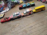 Vtg 12 Pc Matchbox Lot Toy Diecast Cars Trucks School Bus Ambulance Model A Ford