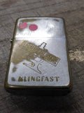 Vtg 1967 Zippo Lighter LEADOLENE Klingfast Pat 2517191 Restored Nice Patina!