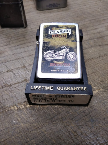 Vtg 1994 Zippo Cigarette Lighter HD Classic Shovelhead 1991 A.A.D.L.P. USA