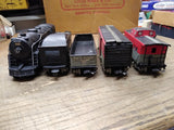 Vtg O Gauge Marx Toy Train Set 999 Steam Engine NY Central Tender B&O 4 Cars Box