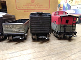Vtg O Gauge Marx Toy Train Set 999 Steam Engine NY Central Tender B&O 4 Cars Box