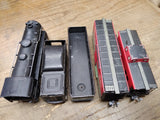 Vtg O Gauge Marx Toy Train Set 999 Steam Engine NY Central Tender B&O 4 Cars Box