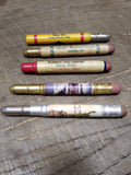 Vtg 5 Piece Bullet Advertising Pencil Lot Diamond Fertilizer Pfister Hybrids