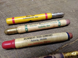 Vtg 5 Piece Bullet Advertising Pencil Lot Diamond Fertilizer Pfister Hybrids