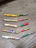 Vtg 5 Piece Bullet Advertising Pencil Lot Diamond Fertilizer Pfister Hybrids