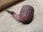 Vtg Unknown Real Briar Rusticated Bent Smoking Tobacco Pipe w/Stinger Good Shape