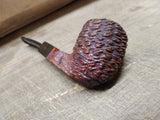 Vtg Unknown Real Briar Rusticated Bent Smoking Tobacco Pipe w/Stinger Good Shape
