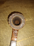Vtg Unknown Real Briar Rusticated Bent Smoking Tobacco Pipe w/Stinger Good Shape