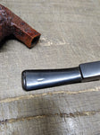Vtg Unknown Real Briar Rusticated Bent Smoking Tobacco Pipe w/Stinger Good Shape