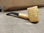 Vtg Missouri Meerschaum Half Bent Corn Cob Smoking Tobacco Pipe Good Shape