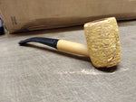 Vtg Missouri Meerschaum Half Bent Corn Cob Smoking Tobacco Pipe Good Shape