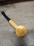Vtg Missouri Meerschaum Half Bent Corn Cob Smoking Tobacco Pipe Good Shape