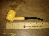 Vtg Missouri Meerschaum Half Bent Corn Cob Smoking Tobacco Pipe Good Shape