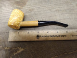 Vtg Missouri Meerschaum Half Bent Corn Cob Smoking Tobacco Pipe Good Shape