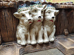Vtg KING New York 6 Pc Scottish Terrier Smoking Pipe Rest Holder Very Nice Shape