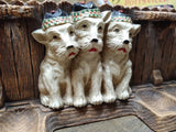 Vtg KING New York 6 Pc Scottish Terrier Smoking Pipe Rest Holder Very Nice Shape
