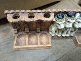 Vtg KING New York 6 Pc Scottish Terrier Smoking Pipe Rest Holder Very Nice Shape