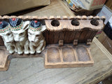 Vtg KING New York 6 Pc Scottish Terrier Smoking Pipe Rest Holder Very Nice Shape