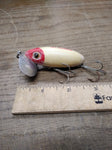 Vtg Fred Arbogast Jitterbug Fresh Topwater Red & White Fishing Lure Nice Shape!