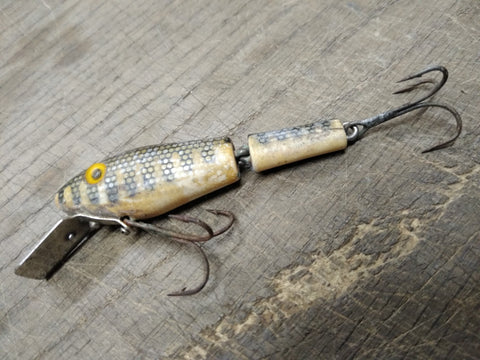 Vtg L&S Bass Master Model 15 Jointed Minnow Freshwater Fishing Lure