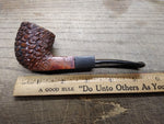 Vtg Unknown Real Briar Rusticated Bent Smoking Tobacco Pipe w/Stinger Good Shape