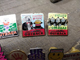 11 Piece Outback Steakhouse Restaurant Flair Lapel Pins Unrooly Smilley UR GR8!
