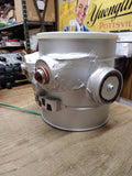 Steam Punk Robot Silver Head Red Eyes Coffee Can Lamp Light Halloween Decor