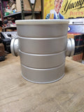 Steam Punk Robot Silver Head Red Eyes Coffee Can Lamp Light Halloween Decor