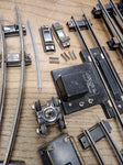 Vtg American Flyer Parts Repair Lot Straight Curved Track Remote Uncoupler Cars
