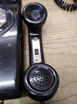 Vtg 1981 ITT Wall Mount Black Rotary Dial Telephone Model 554 Dial Works