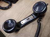 Vtg 1981 ITT Wall Mount Black Rotary Dial Telephone Model 554 Dial Works