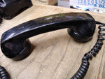 Vtg 1981 ITT Wall Mount Black Rotary Dial Telephone Model 554 Dial Works