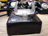 Vtg 1981 ITT Wall Mount Black Rotary Dial Telephone Model 554 Dial Works