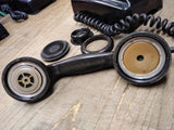 Vtg Kellogg Desktop Black Rotary Dial Telephone Parts Repair Lot 1000 Series
